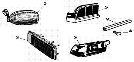 Seitenblinker länglich, Kunststoffrahmen verchromt NEU, Blinker, Beleuchtung, Bertone (105/115), Alfa Teile nach Modell